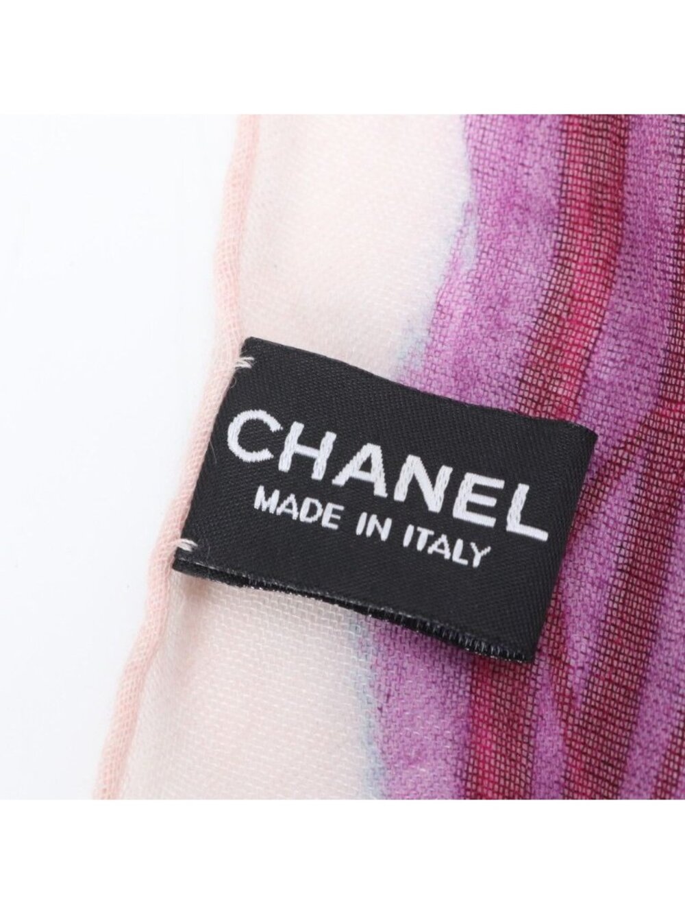 Chanel Love Cashmere Silk Shawl Large Scarf Pink - Picture 7 of 9